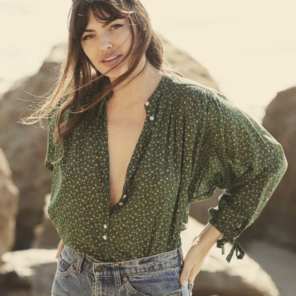 Doen Martha’s Garden Button Up Top~ S